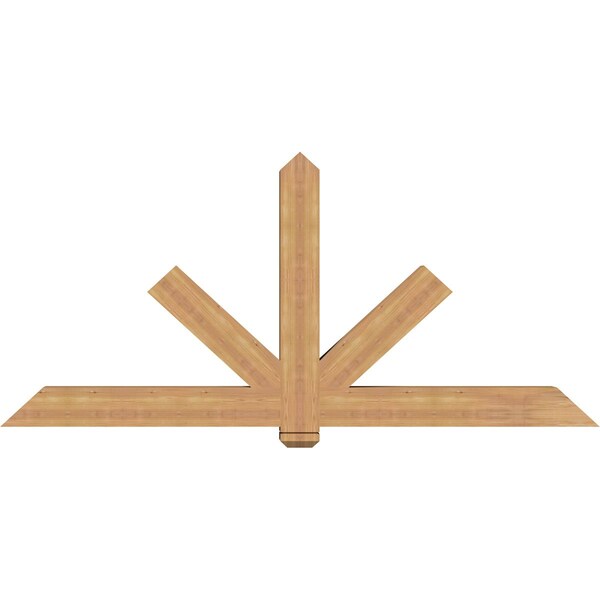 Ekena Millwork Kennewick Timber Gable Bracket, Western Red Cedar, 84"W x 38"H x 5 1/2"D x 5 1/2"F, 11/12 Pitch GBW084X38X0606KEN00SWR - main